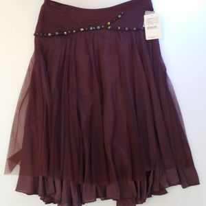 Free People Plum Skirt NWT Size 6